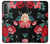 S3112 Rose Floral Pattern Black Case For Samsung Galaxy S21 5G