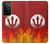 S2803 Fire Red Devil Spear Symbol Case For Samsung Galaxy S21 Ultra 5G