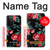 S3112 Rose Floral Pattern Black Case For Samsung Galaxy S21 Ultra 5G