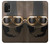 S2645 Vintage Brown Goggles Motorcycle Helmet Case For Samsung Galaxy A32 5G