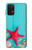 S3428 Aqua Wood Starfish Shell Case For Samsung Galaxy A32 5G