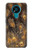 S3691 Gold Peacock Feather Case For Nokia 3.4