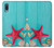 S3428 Aqua Wood Starfish Shell Case For Samsung Galaxy A04, Galaxy A02, M02