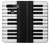 S3078 Black and White Piano Keyboard Case For LG K51S