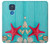 S3428 Aqua Wood Starfish Shell Case For Motorola Moto G Play (2021)