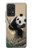 S2210 Panda Fluffy Art Painting Case For Samsung Galaxy A52, Galaxy A52 5G