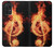 S0493 Music Note Burn Case For Samsung Galaxy A72, Galaxy A72 5G