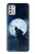 S3693 Grim White Wolf Full Moon Case For Motorola Moto G Stylus (2021)