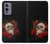 S3753 Dark Gothic Goth Skull Roses Case For OnePlus 9