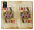 S2833 Poker Card Queen Hearts Case For Samsung Galaxy A03S