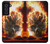 S0863 Hell Fire Skull Case For Samsung Galaxy S21 FE 5G