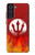 S2803 Fire Red Devil Spear Symbol Case For Samsung Galaxy S21 FE 5G