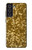 S3388 Gold Glitter Graphic Print Case For Samsung Galaxy S21 FE 5G