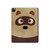S2825 Cute Cartoon Raccoon Hard Case For iPad Pro 12.9 (2022, 2021, 2020, 2018), iPad Air 13 (2025, 2024)
