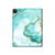 S3399 Green Marble Graphic Print Hard Case For iPad Pro 12.9 (2022, 2021, 2020, 2018), iPad Air 13 (2025, 2024)
