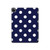 S3533 Blue Polka Dot Hard Case For iPad Pro 12.9 (2022,2021,2020,2018, 3rd, 4th, 5th, 6th)