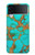 S2688 Aqua Copper Turquoise Gemstone Graphic Case For Samsung Galaxy Z Flip 3 5G