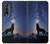 S3555 Wolf Howling Million Star Case For Samsung Galaxy Z Fold 3 5G
