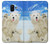 S3794 Arctic Polar Bear in Love with Seal Paint Case For Samsung Galaxy A6+ (2018), J8 Plus 2018, A6 Plus 2018