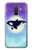 S3807 Killer Whale Orca Moon Pastel Fantasy Case For Samsung Galaxy A6+ (2018), J8 Plus 2018, A6 Plus 2018