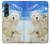 S3794 Arctic Polar Bear in Love with Seal Paint Case For Samsung Galaxy Z Fold 3 5G