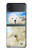S3794 Arctic Polar Bear in Love with Seal Paint Case For Samsung Galaxy Z Flip 3 5G