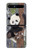 S3793 Cute Baby Panda Snow Painting Case For Samsung Galaxy Z Flip 5G