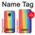 S3799 Cute Vertical Watercolor Rainbow Case For Motorola Moto G7, Moto G7 Plus