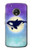 S3807 Killer Whale Orca Moon Pastel Fantasy Case For Motorola Moto G5 Plus