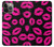 S2933 Pink Lips Kisses on Black Case For iPhone 13 Pro