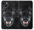 S2823 Black Wolf Blue Eyes Face Case For iPhone 13