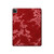 S3817 Red Floral Cherry blossom Pattern Hard Case For iPad Pro 12.9 (2022,2021,2020,2018, 3rd, 4th, 5th, 6th)
