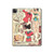 S3820 Vintage Cowgirl Fashion Paper Doll Hard Case For iPad Pro 12.9 (2022,2021,2020,2018, 3rd, 4th, 5th, 6th)