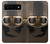 S2645 Vintage Brown Goggles Motorcycle Helmet Case For Google Pixel 6
