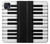 S3078 Black and White Piano Keyboard Case For Motorola Moto G50 5G [for G50 5G only. NOT for G50]