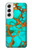 S2688 Aqua Copper Turquoise Gemstone Graphic Case For Samsung Galaxy S22