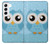 S3029 Cute Blue Owl Case For Samsung Galaxy S22
