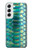 S3414 Green Snake Scale Graphic Print Case For Samsung Galaxy S22