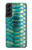 S3414 Green Snake Scale Graphic Print Case For Samsung Galaxy S22 Plus