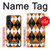 S3421 Black Orange White Argyle Plaid Case For Samsung Galaxy S22 Plus