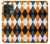 S3421 Black Orange White Argyle Plaid Case For OnePlus 10 Pro