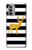S2794 Black and White Striped Deer Gold Sparkles Case For Motorola Moto G51 5G