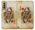 S2833 Poker Card Queen Hearts Case For Motorola Moto G51 5G