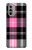 S3091 Pink Plaid Pattern Case For Motorola Moto G51 5G