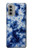 S3439 Fabric Indigo Tie Dye Case For Motorola Moto G51 5G