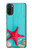 S3428 Aqua Wood Starfish Shell Case For Motorola Moto G71 5G