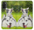 S3795 Grumpy Kitten Cat Playful Siberian Husky Dog Paint Case For Motorola Moto G71 5G