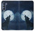 S3693 Grim White Wolf Full Moon Case For Motorola Edge S30