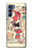 S3820 Vintage Cowgirl Fashion Paper Doll Case For Motorola Edge S30