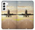 S3837 Airplane Take off Sunrise Case For Samsung Galaxy S22
